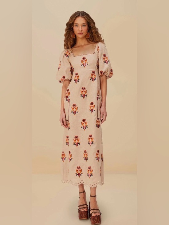 FARM Rio Dresses & Skirts - FARM Rio - Rose Embroidered Macaw Maxi Dress